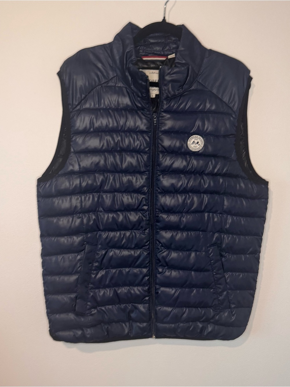 Lindbergh Blue Men’s Quilted Puffer Vest Navy Size L Full Zip